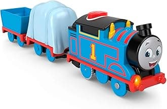 Thomas & Friends Motorized Toy Train Talking Thomas Engine with Sounds Phrases & Cargo for Kids Ages 3+ Years, UK English Version, HWH17