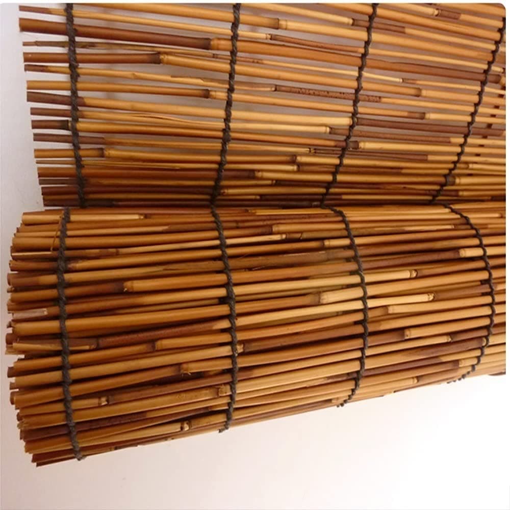 YYHH Natural Bamboo Blinds Bamboo Roll Up Window Blind, Carbonized Reed-Window Blinds, Shading Sunscreen Excellent Quality Hand-Woven (Size : 88x180cm/34x70in)