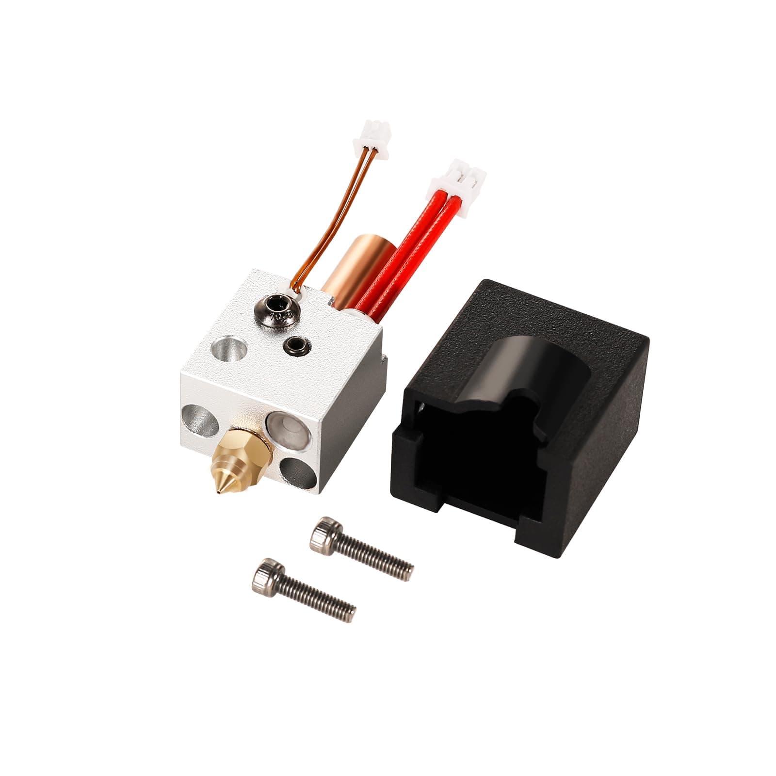 SV06 Plus Hotend Kit Coming with Brass Nozzle Heating Block Thermistor Heating Wire, Metal Throat and Silicone Cover for SV06 Plus SV07 SV07 Plus