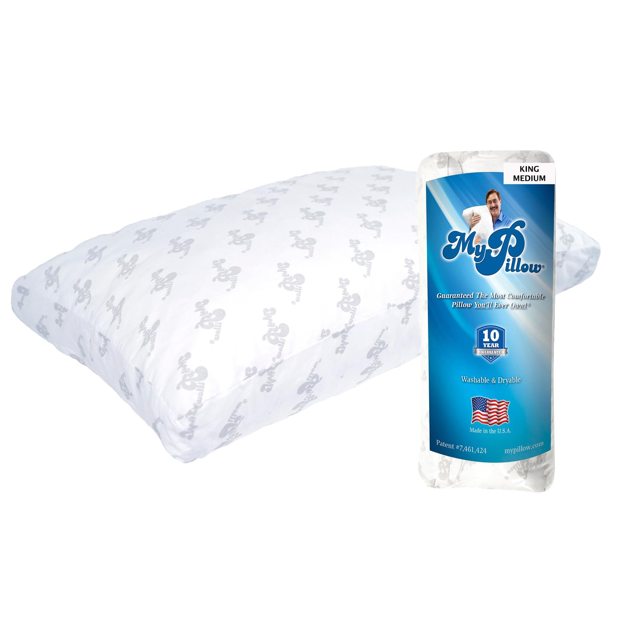 MyPillow Inc Premium Series Bed Pillow King White Level (Medium)