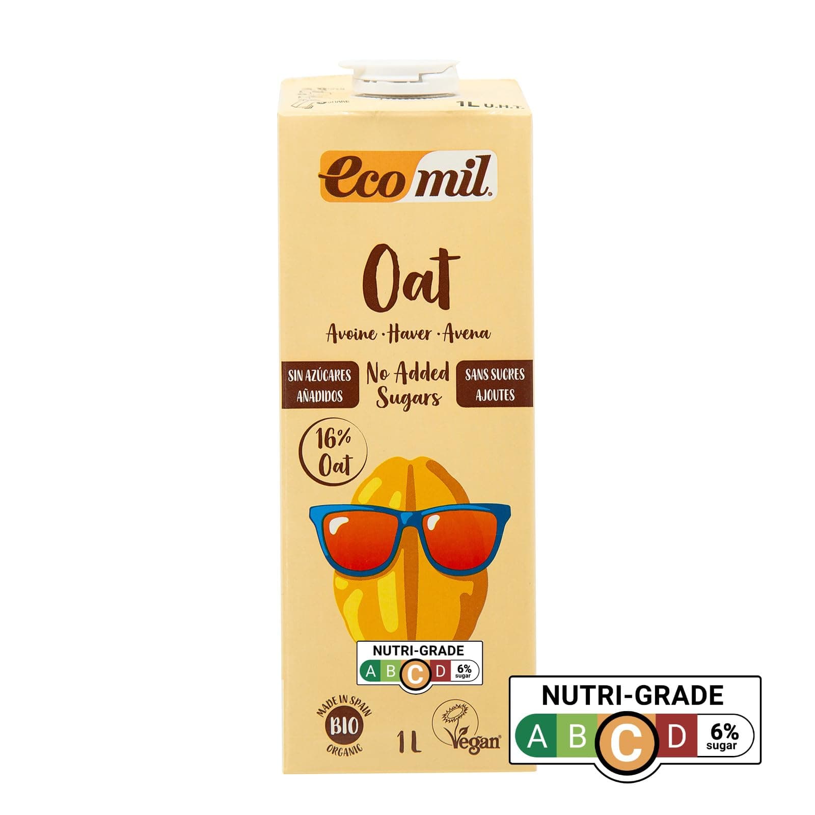OAT DRINK NO ADDED SUGAR BIO 1L