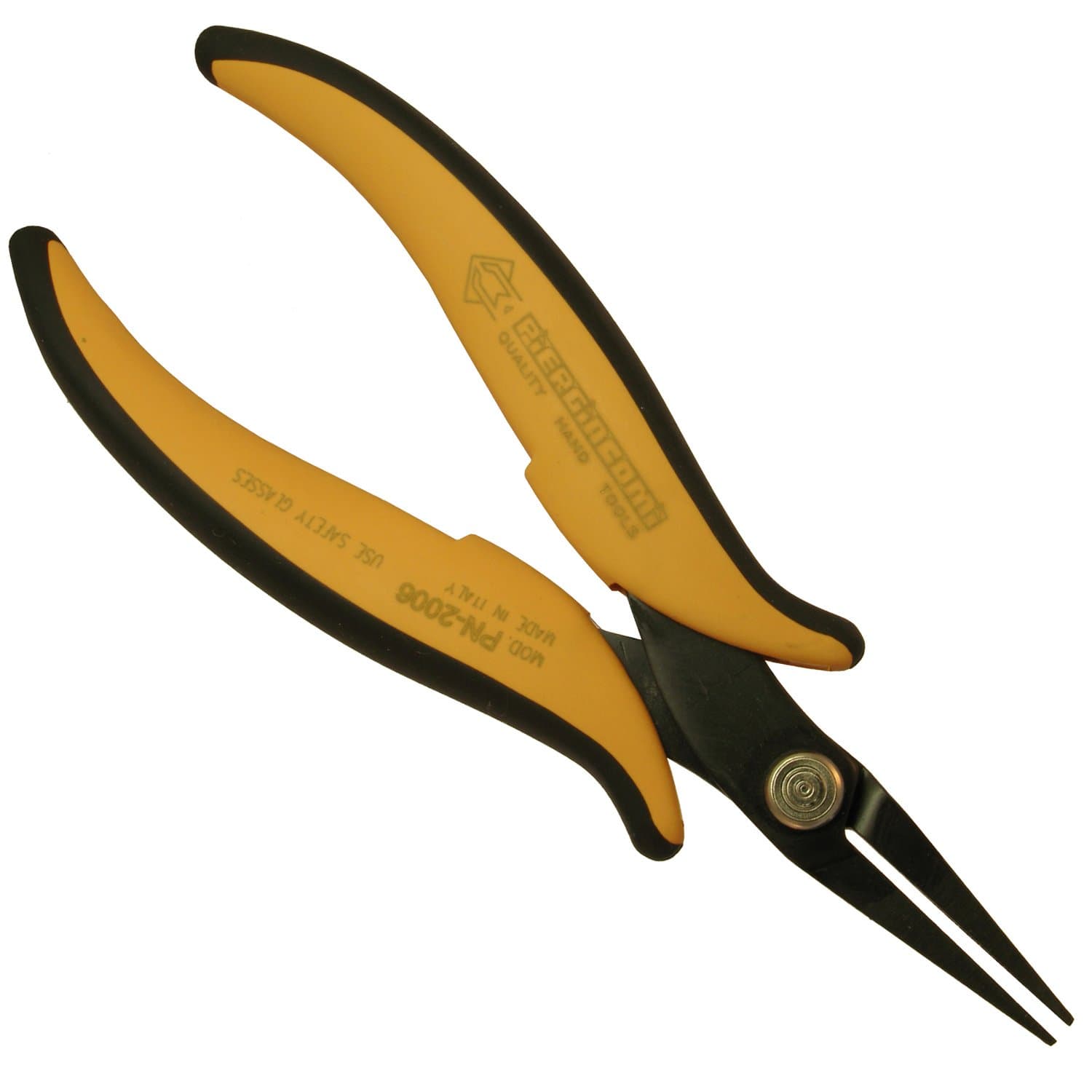 Piergiacomi Smooth Needle-Nose Pliers, tip Width 1.2 mm, jaw Length 32 mm, Ideal for Hard-to-Reach Areas, Steel Thickness 3 mm, 1 Piece, PN2006