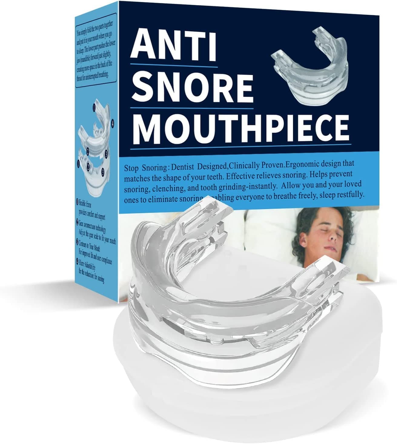 Stop Snoring Mask, Stop Snoring Device, Help Stop Snoring, Reduce Snoring Solution, Comfortable, Adjustable, Suitable for Men/Women,Allow people to get a good and restful night's sleep.