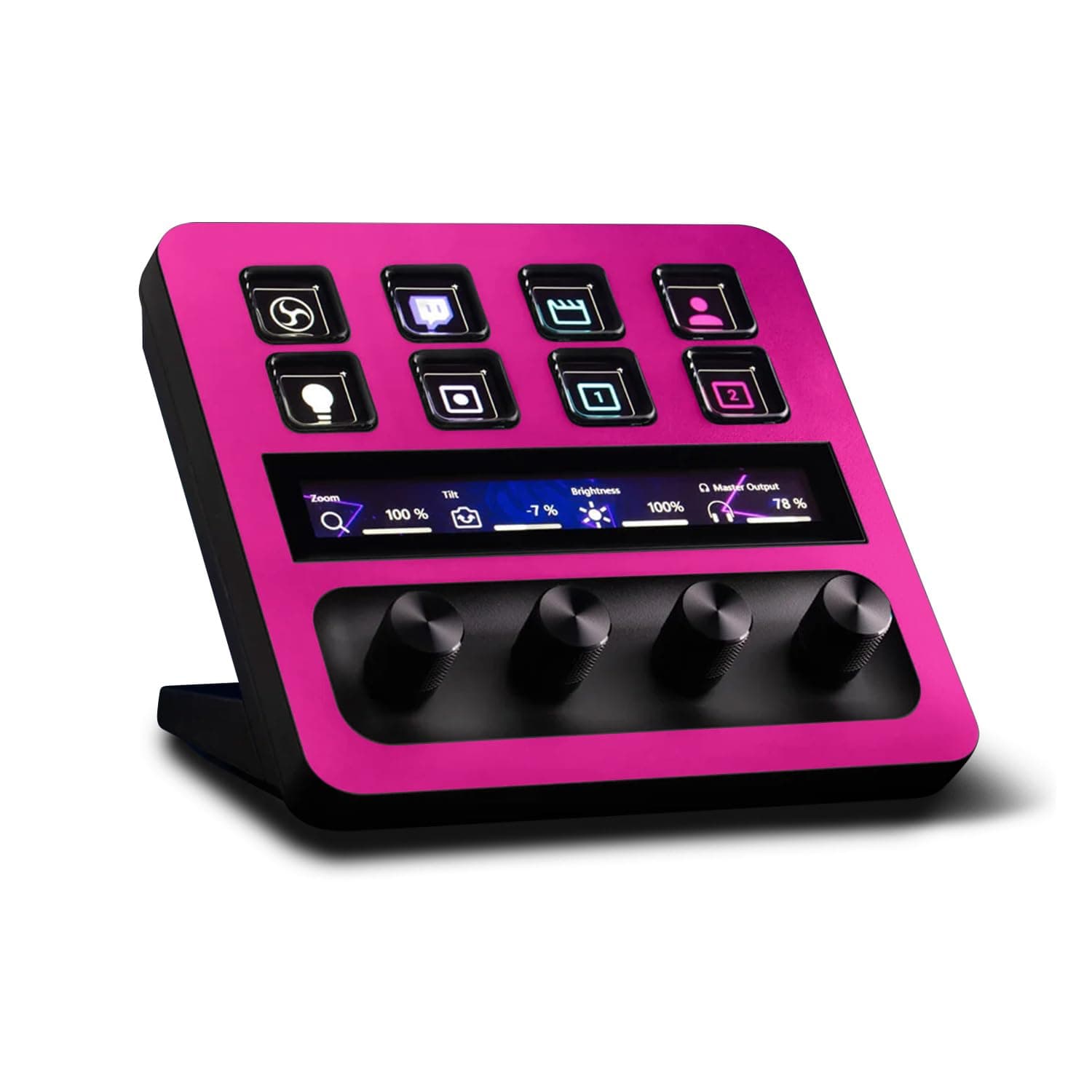 MightySkins Skin Compatible with Elgato Stream Deck + - Solid Hot Pink | Protective, Durable, and Unique Vinyl Decal wrap Cover | Easy to Apply, Remove, and Change Styles | Made in The USA