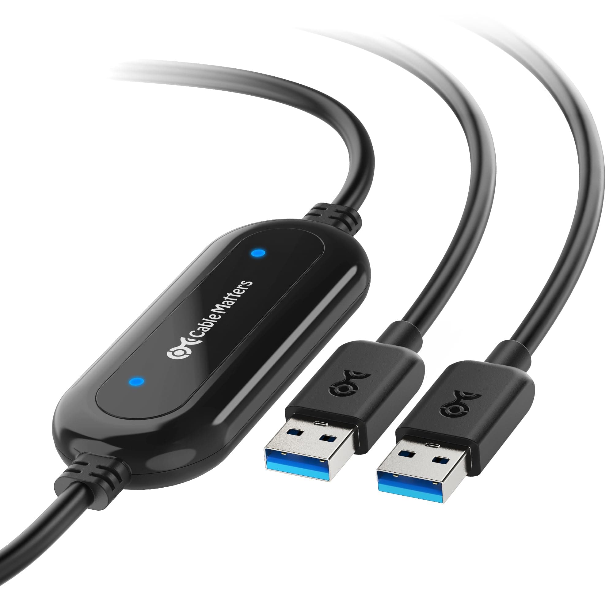 USB 3.0 Data Transfer Cable PC to PC for Windows and Mac Computer in 6.6 ft - PClinq5 and Bravura Easy Computer Sync Included - Compatible with PCMover for Windows System Migration