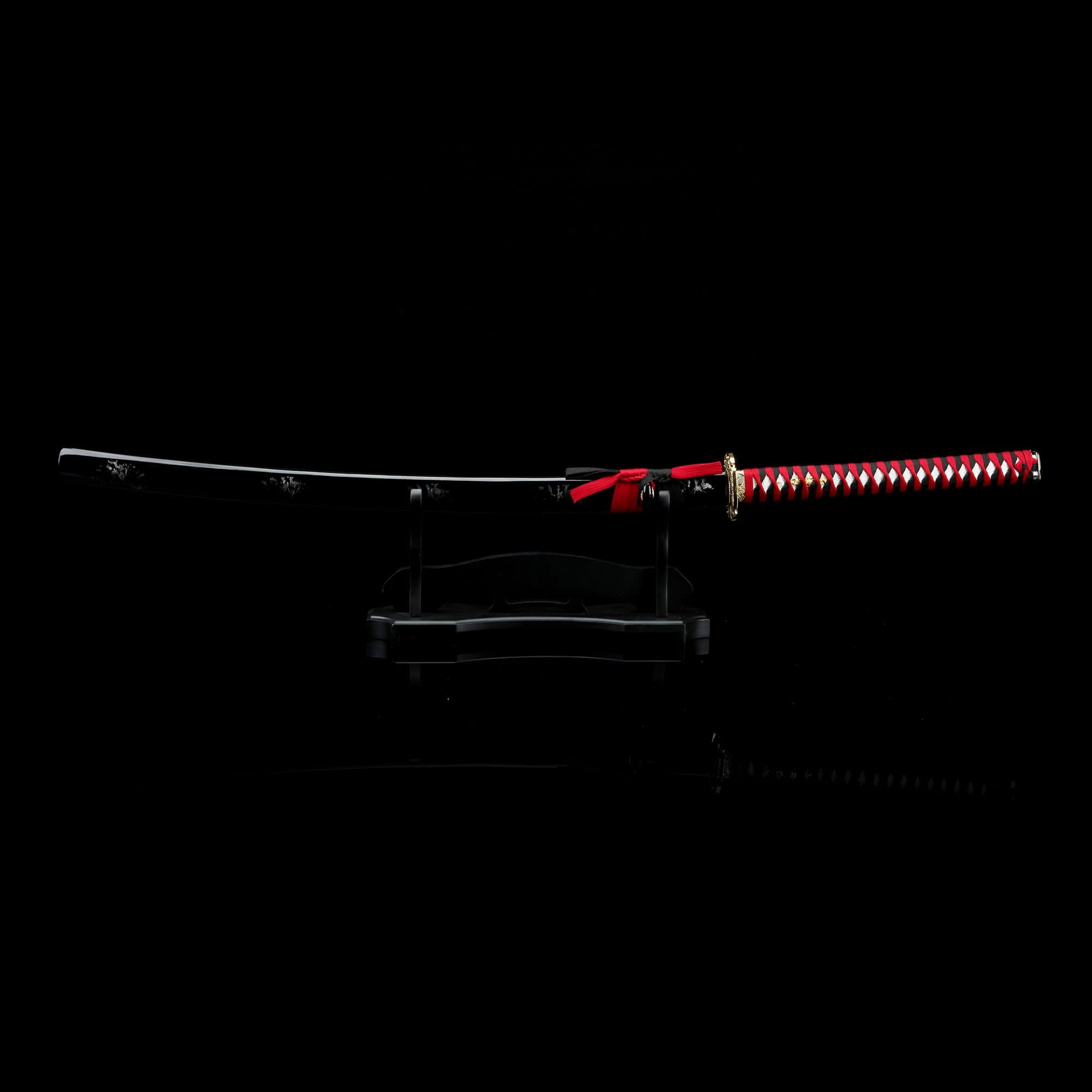 Platinum Quality Fully Handmade Japanese Katana Samurai Sword (Red Handle-Golden Dragon)