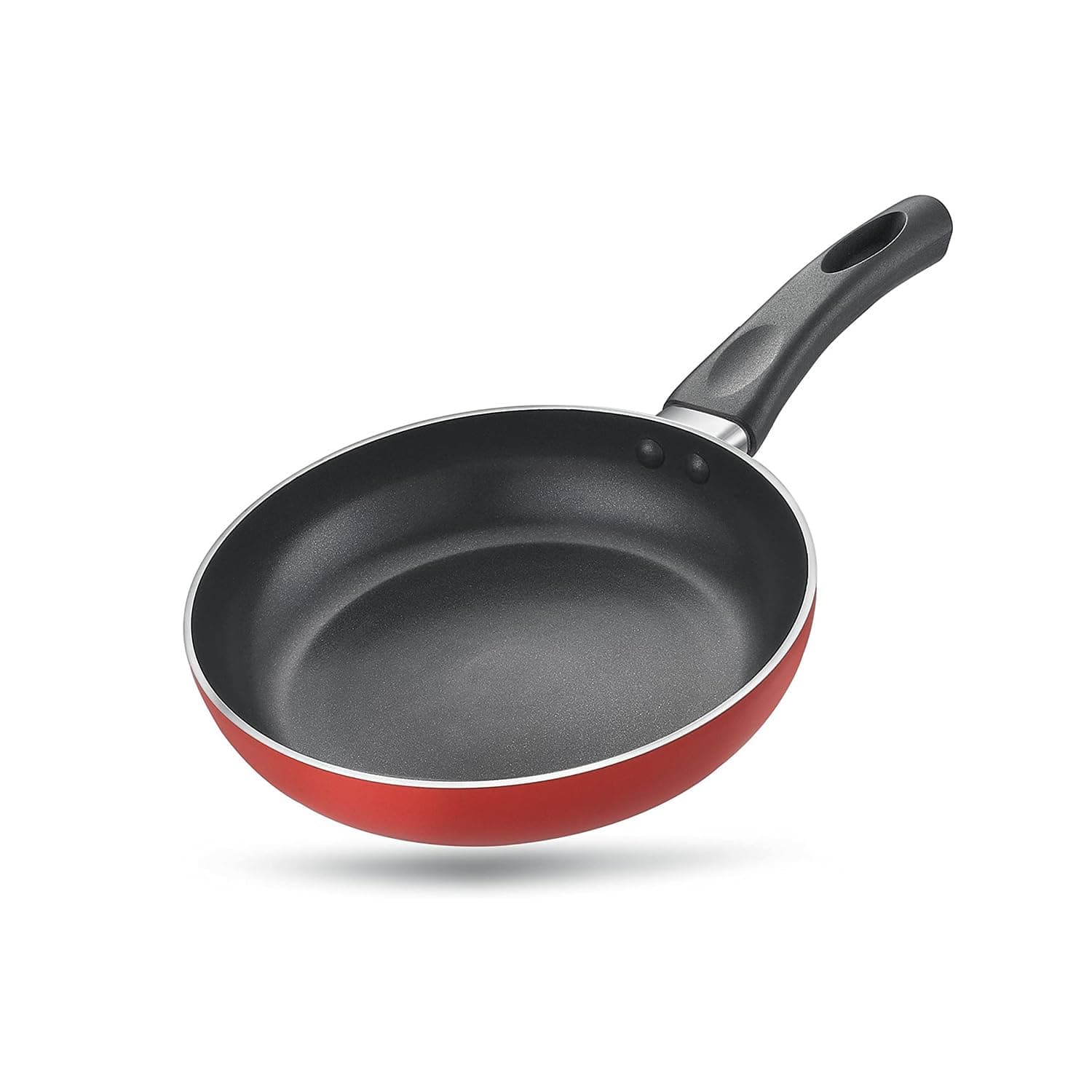 Kuber Industries Small Single Egg Nonstick Pan| Omelet Pan|Nonstick Cookware Granite Coating (Black)