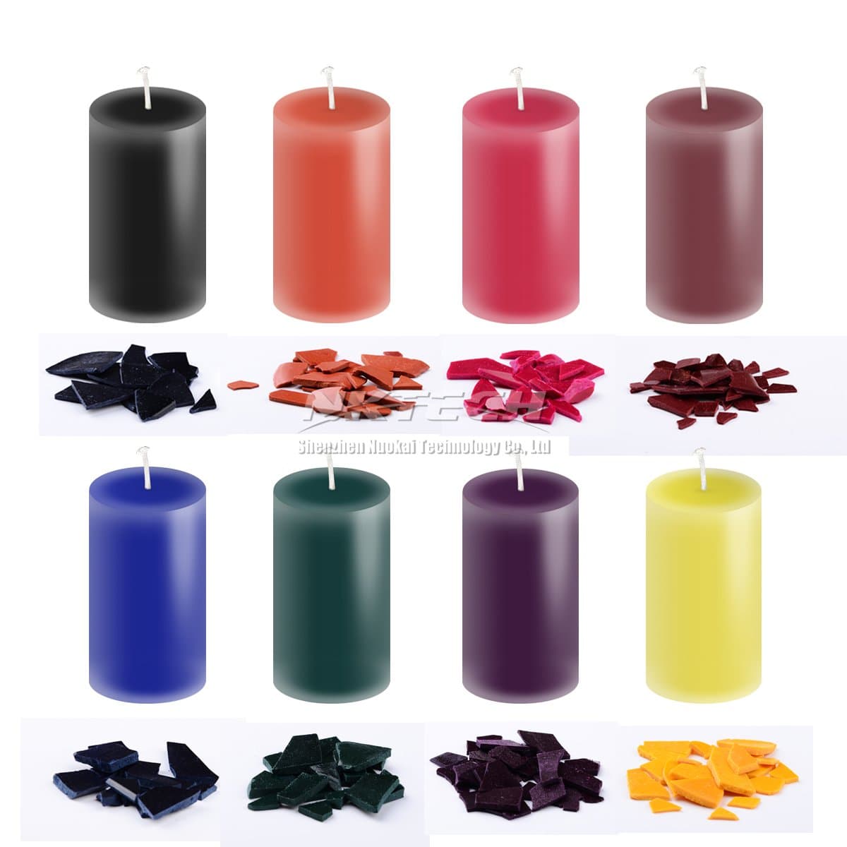 NKTECH Dye Chips for Making Candles Wax Chips - Candle Wax Dye - A Great Choice of 8 Colors