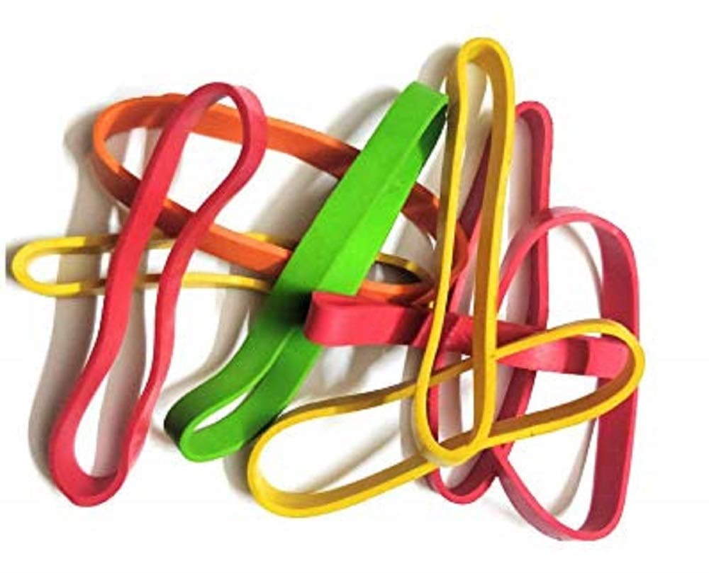 True-Ally Big Size Rubber Bands For Office, Home, Kitchen, 4 x 1/3-inch - 70 Pieces | Expension 3x (70 Rubbers / 200 Grams)
