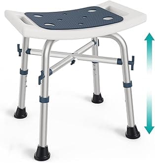 PELEGON SS1 Dark Blue Shower Stool, 350.0 pounds maximum weight recommendation