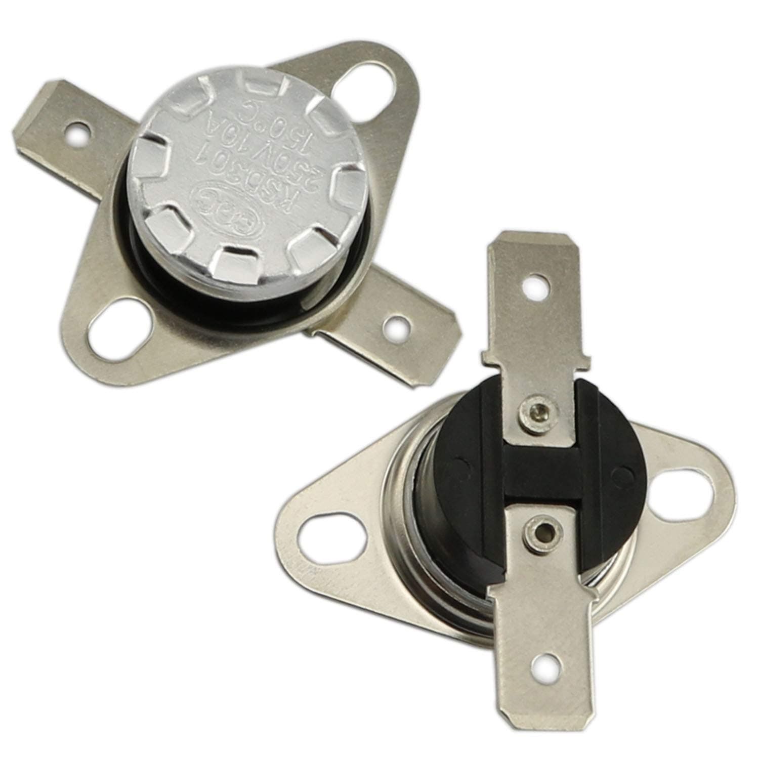 2 Pack KSD301 10A 250V Thermostat Switch 150°C Temperature Normally Open Switch
