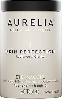 AURELIA Skin Perfection | Advanced Cellular Anti-Aging Supplement | Enhance Skin Clarity, & Tone | with Zinc, Resveratrol, Niacinamide, Ergothioneine, & Vitamin C