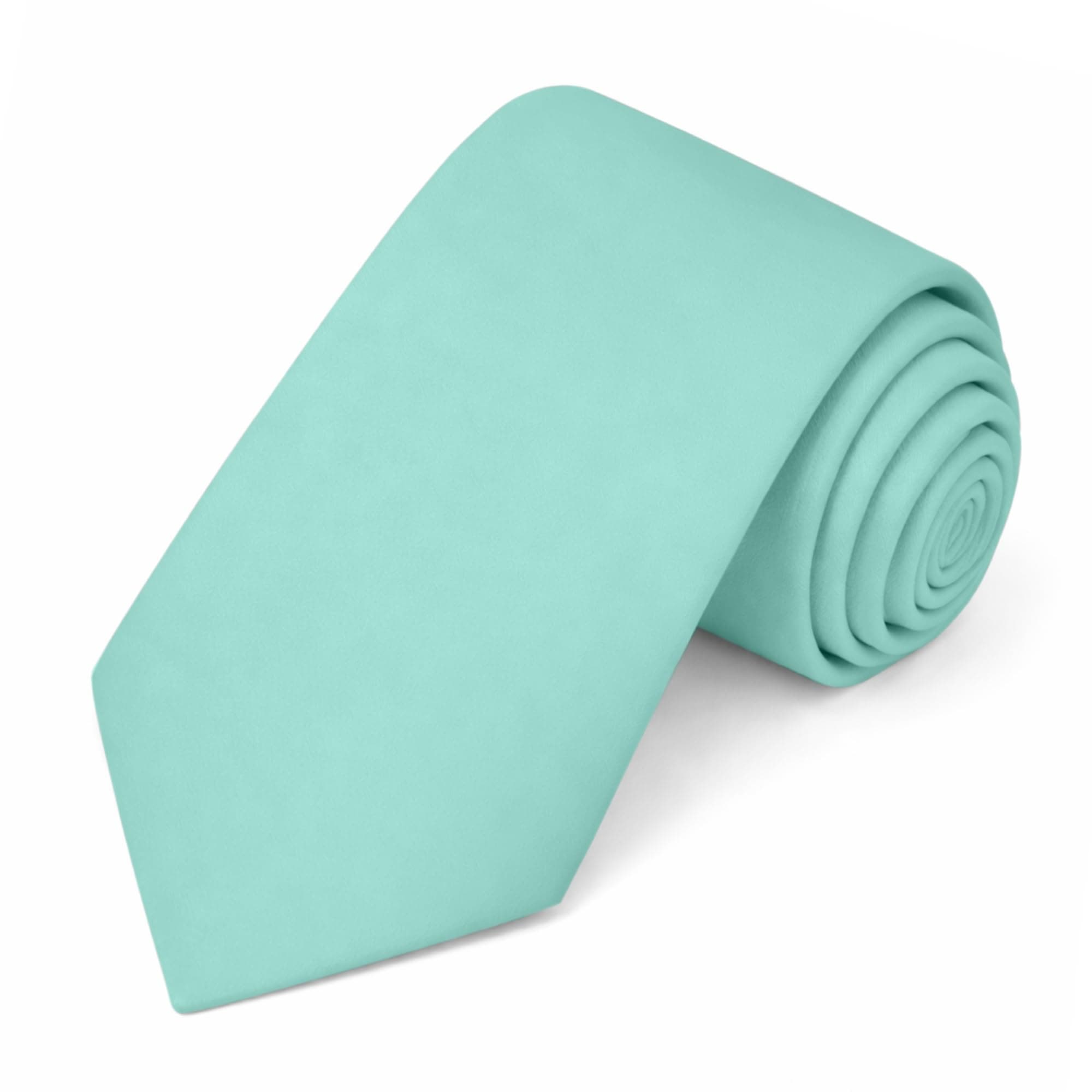 Solid Color Mens Tie - Soft-lined Necktie - Timeless Formal Look for Weddings and Business - (Regular Size)