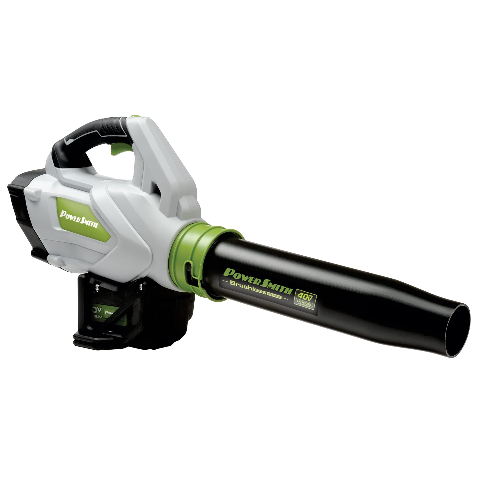 PowerSmith PBL140JH 40V Max Battery-Powered Cordless Leaf Jet Blower - Brushless Motor - Powered by Eco-Friendly Lithium-Ion Technology, Battery & Charger Included
