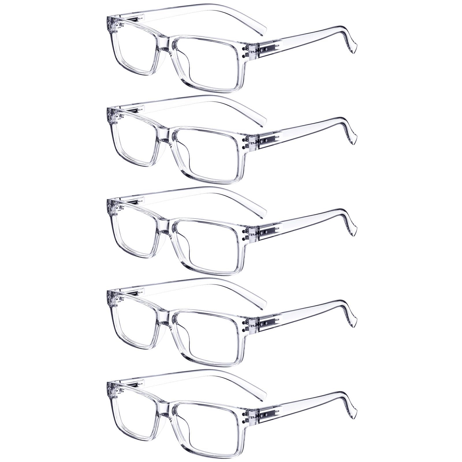 Eyekepper Pack of 5 Classic Spring Hinge Reading Glasses Sun Reading Glasses