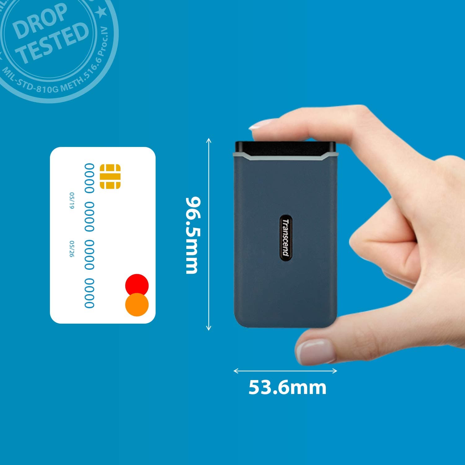 Transcend TS1TESD370C External SSD 1TB (PS4/PS5/Xbox One Operation Verified) USB 3.1 Gen2 Maximum 1050 MB/s Shockproof, Type-A/Type-C Compatible, Portable SSD