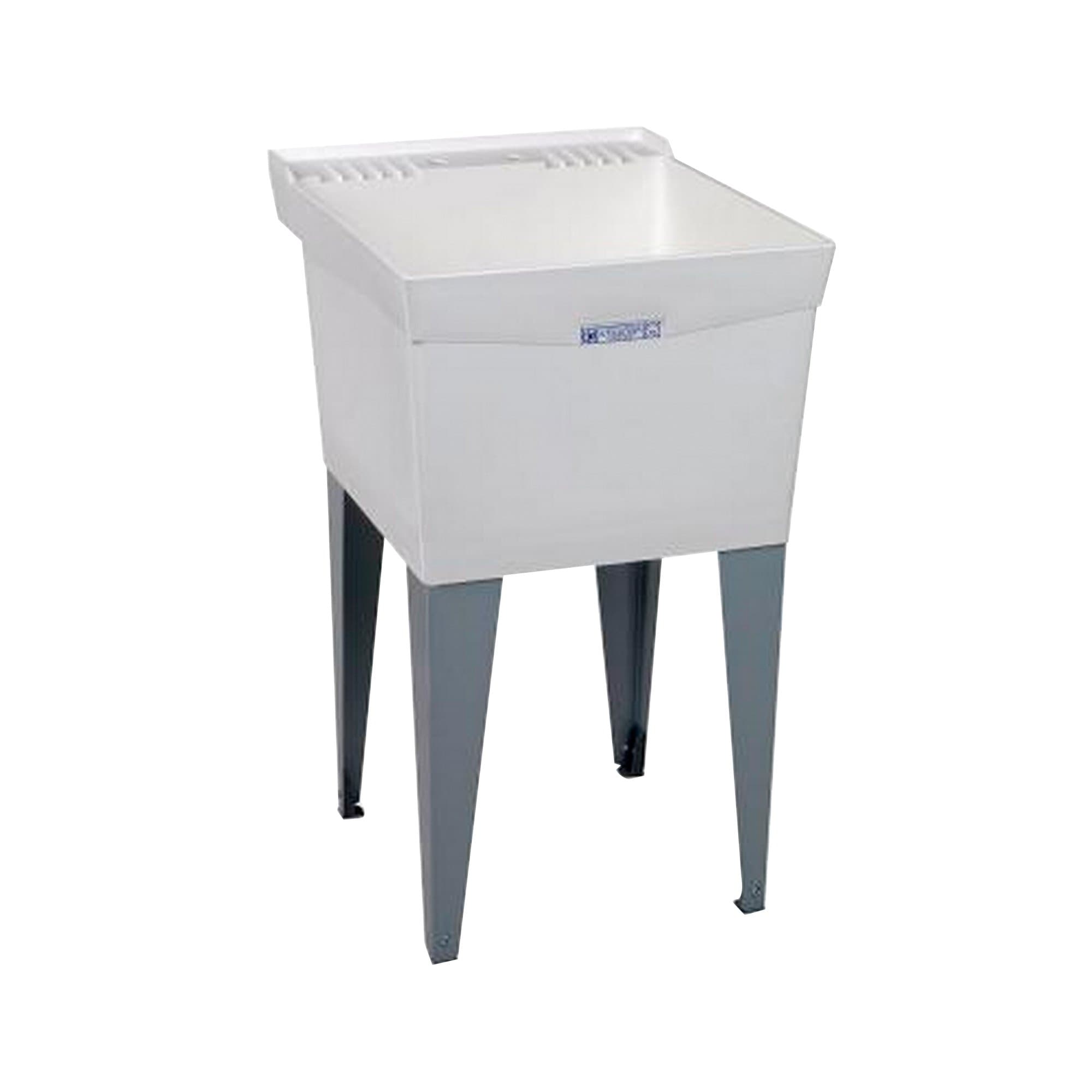 EZ-FLO El Mustee 19F Utilatub 18-Gallon Floor-Mount Laundry/Utility Tub, 34 X 20 X 24 In, White