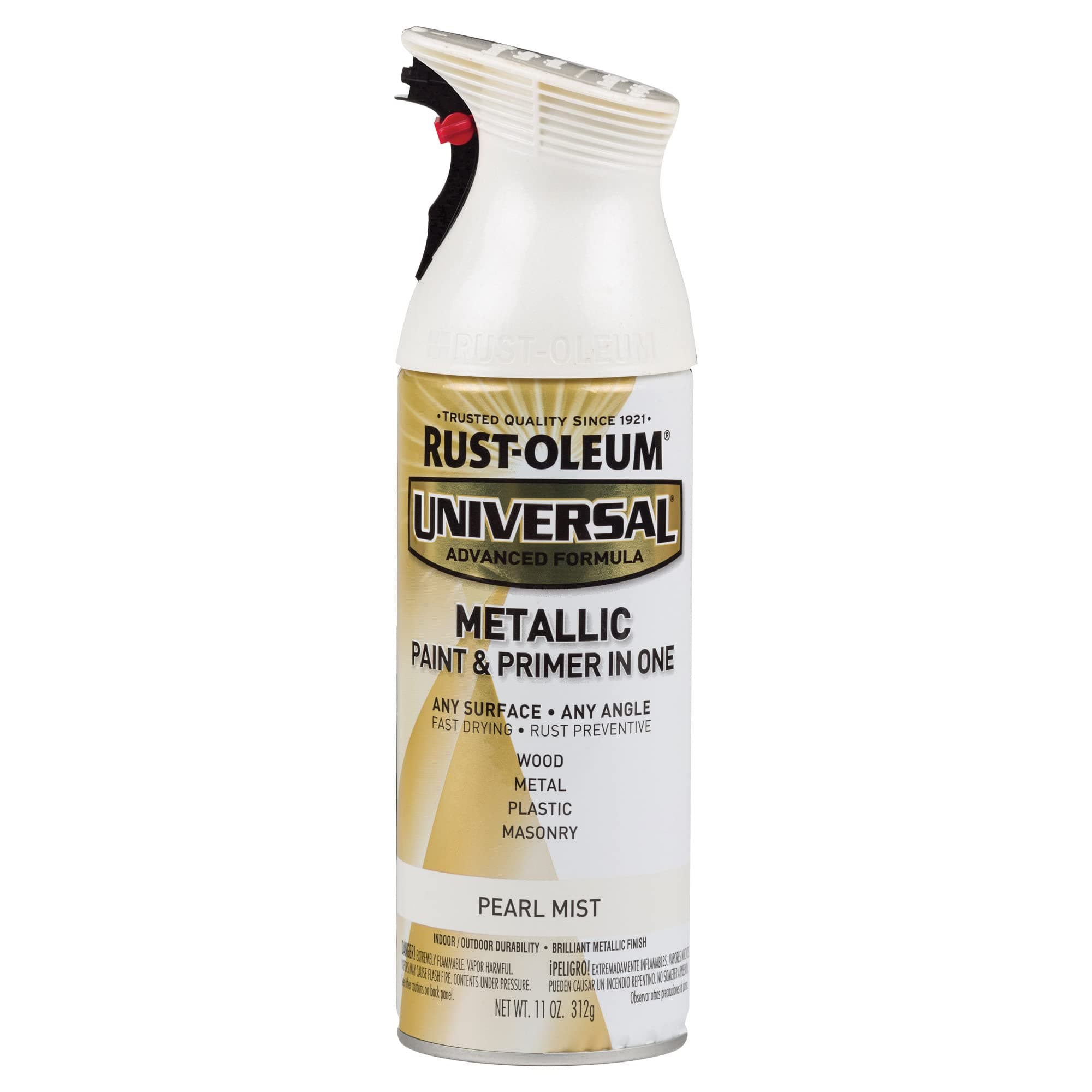 Rust-Oleum 261411 Universal All Surface Metallic Mist Spray Paint, 11 oz, Pearl Mist