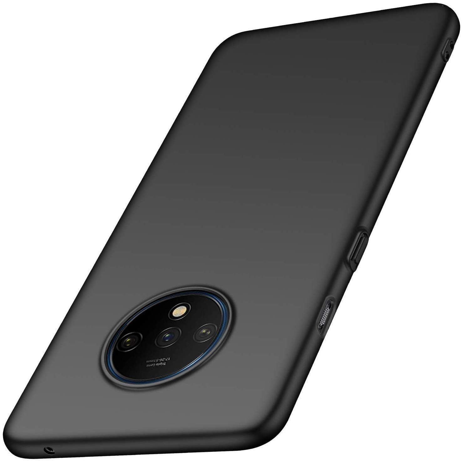 PVL Cases Mobile Back Cover for Oneplus 7T | One Plus 7T | 1+7T (Smooth Silicone|CameraProtection|Black PV2309)