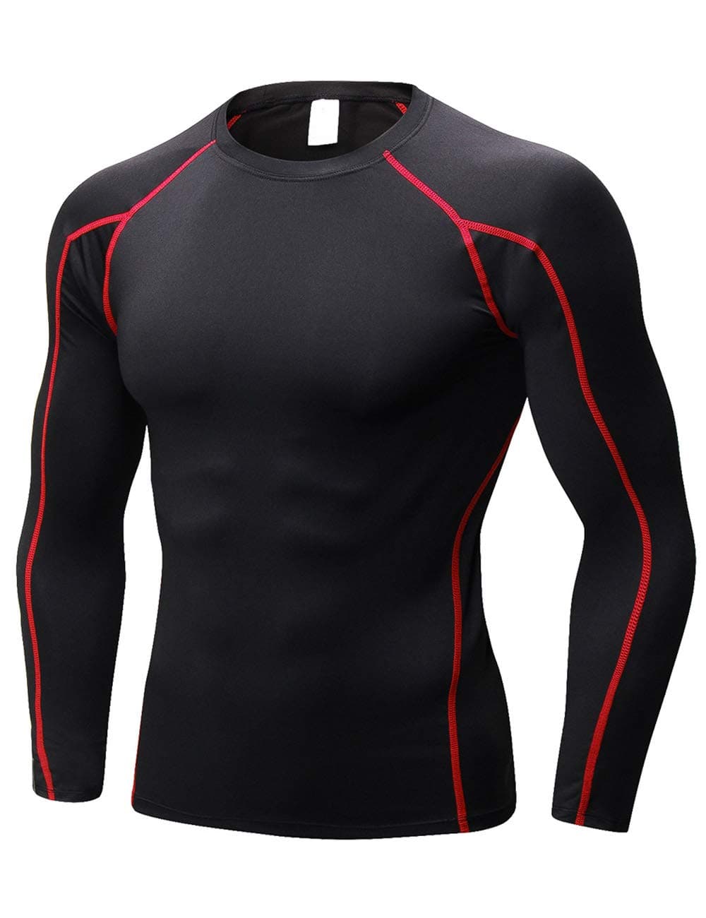 Men's Long Sleeve Fitted Compression Shirt, Cool Dry Base Layer for Men