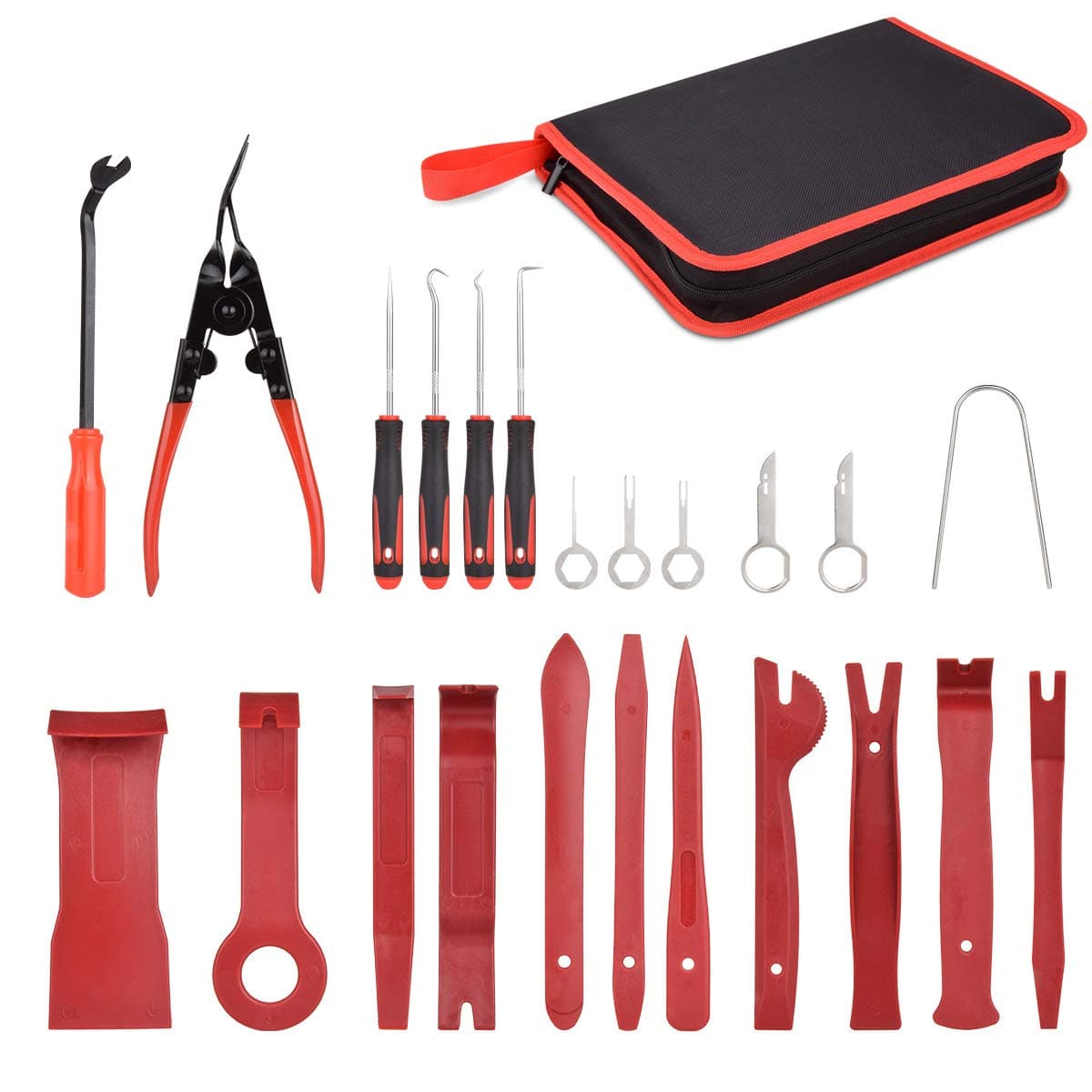 DKIIGAME Car Trim Removal Tool,Car Panel Removal Tools Kit,Trim Removal Tool Kit for Car Panel Dash Audio Radio Removal Installer and Repair Pry Tool Kits with Storage Bag