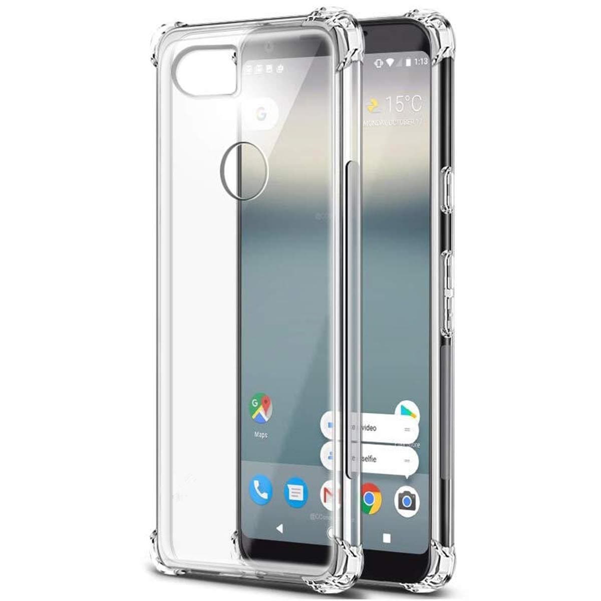 iCoverCase Compatible with Google Pixel 2 XL Clear Case, Crystal Clear Soft TPU Shock Absorption Bumper Slim Thin Cover Case -Clear