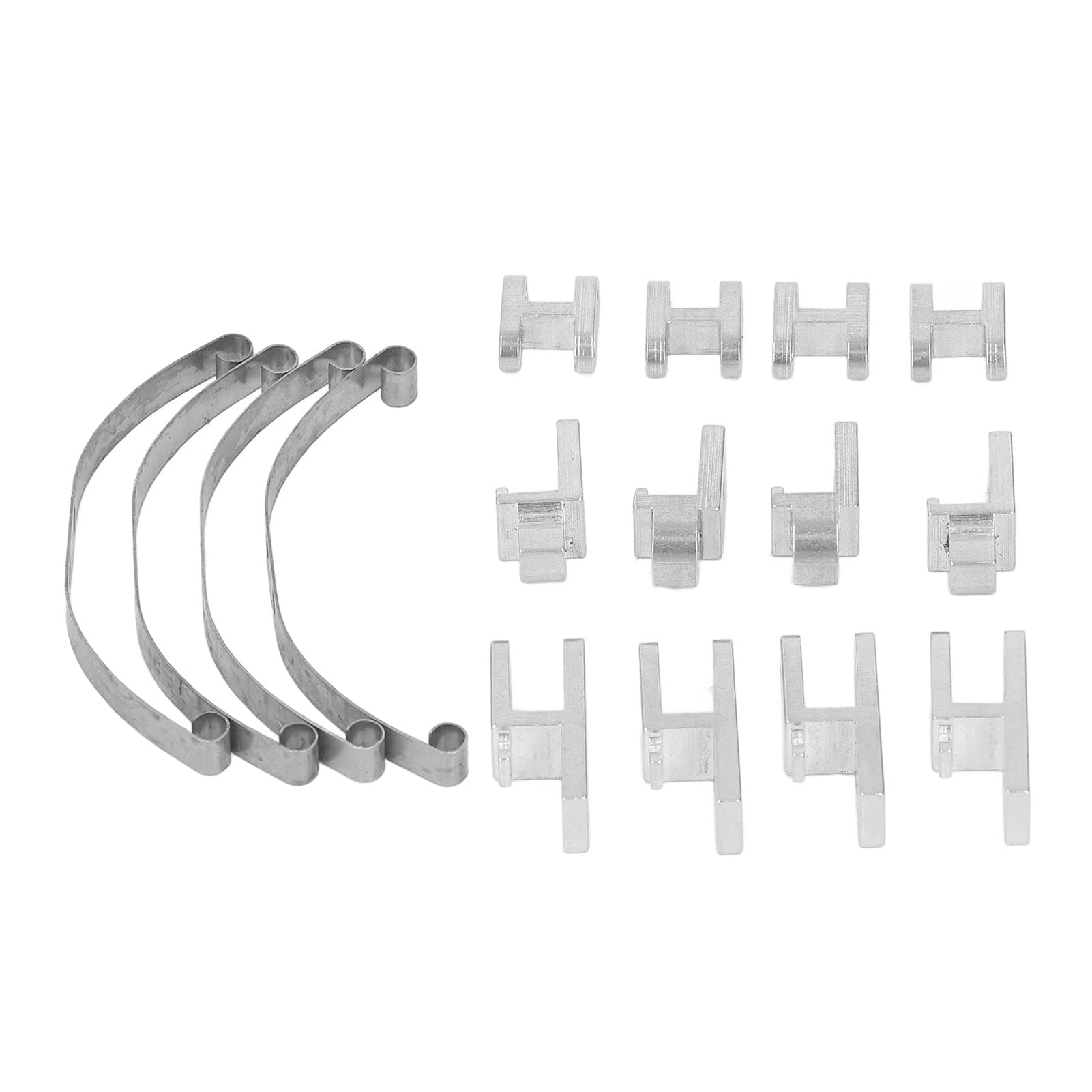 Sorandy RC Car Spring Suspension Bar Kit, 1 Set Leaf Spring Suspension Steel Bar, Stiff Leaf Spring Suspension Steel Bar for B4 24 1/16 RC Car, Crawler Parts (Silver)