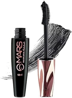 MARS Fabulash Volumising Mascara | Up to 18 Hours Stay | Waterproof with Intense Jet Black Color (12ml) (Black)