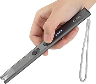 Plasma Electric Candle Lighter No Gas No Oil Design Full Body Aluminum Alloy Flameless USB Rechargeable Lighters Gray