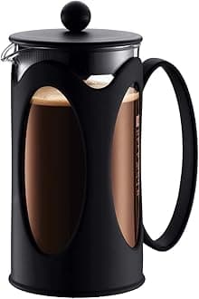 10682-01 Kenya French Press Coffee Maker, Borosilicate Glass - 3-Cup (0.35 L), Black