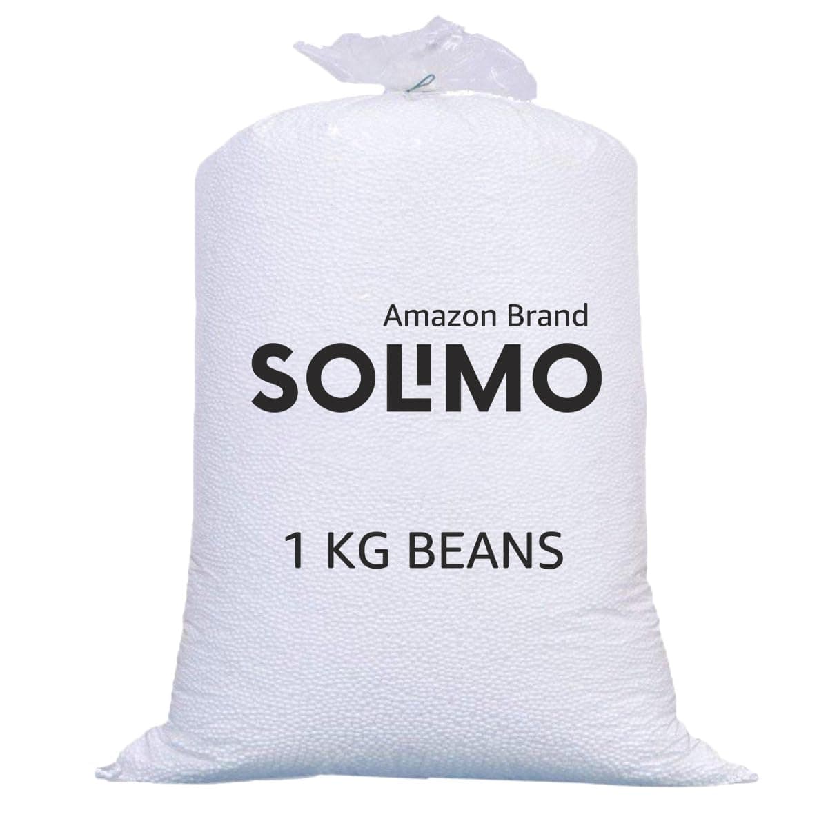 Amazon Brand - Solimo High Density 1kg Refill Pack | Quick & Easy to Fill | 35D x 60 W x 30H cm | White