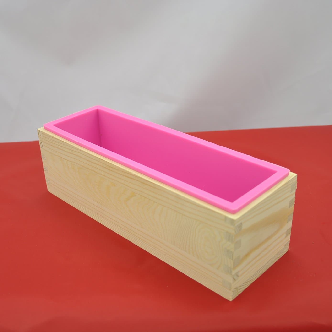 PRO. Rectangle Silicone 1200ML Soap Mold +Wooden Box