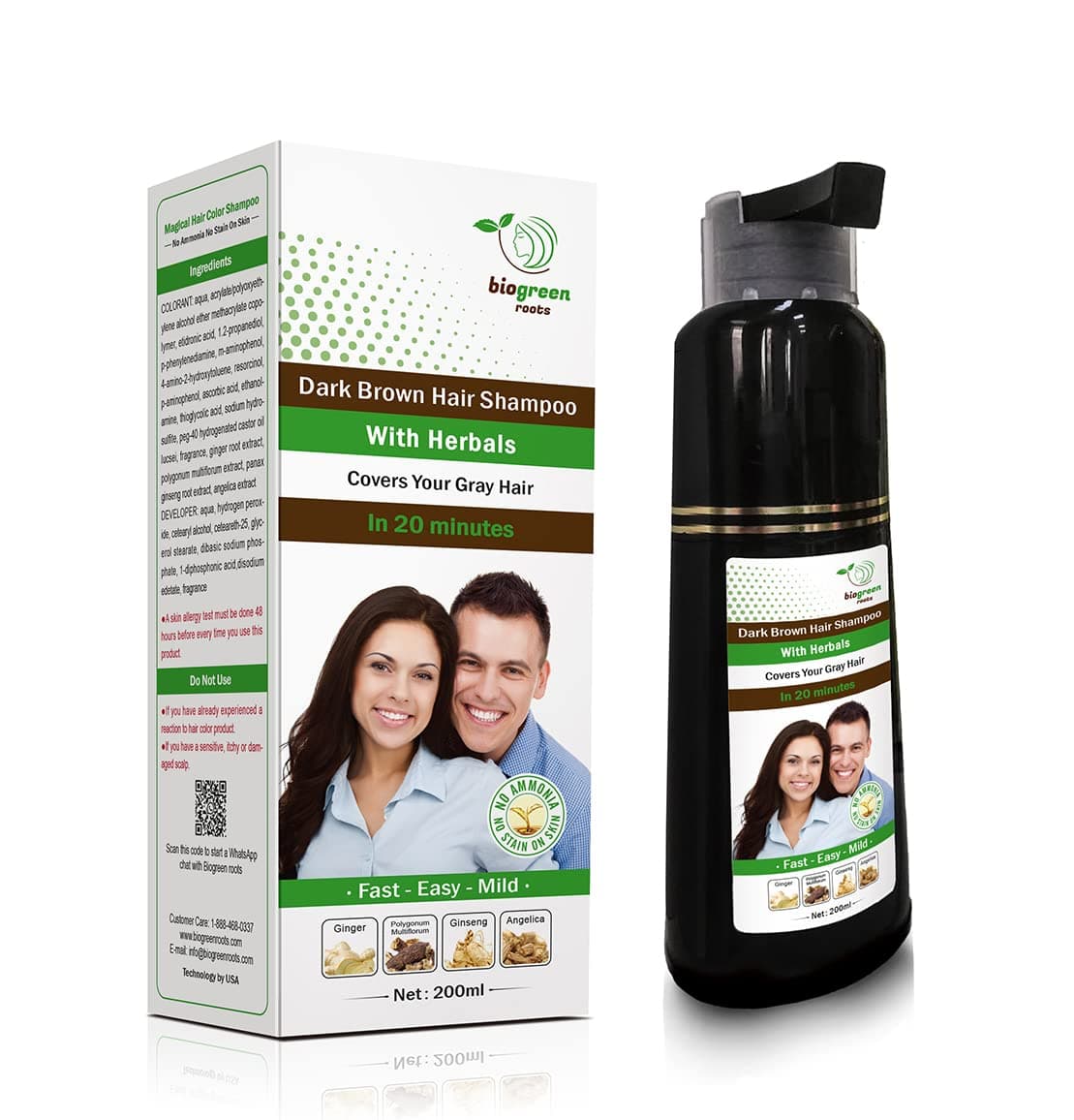 Dark Brown hair shampoo Herbals