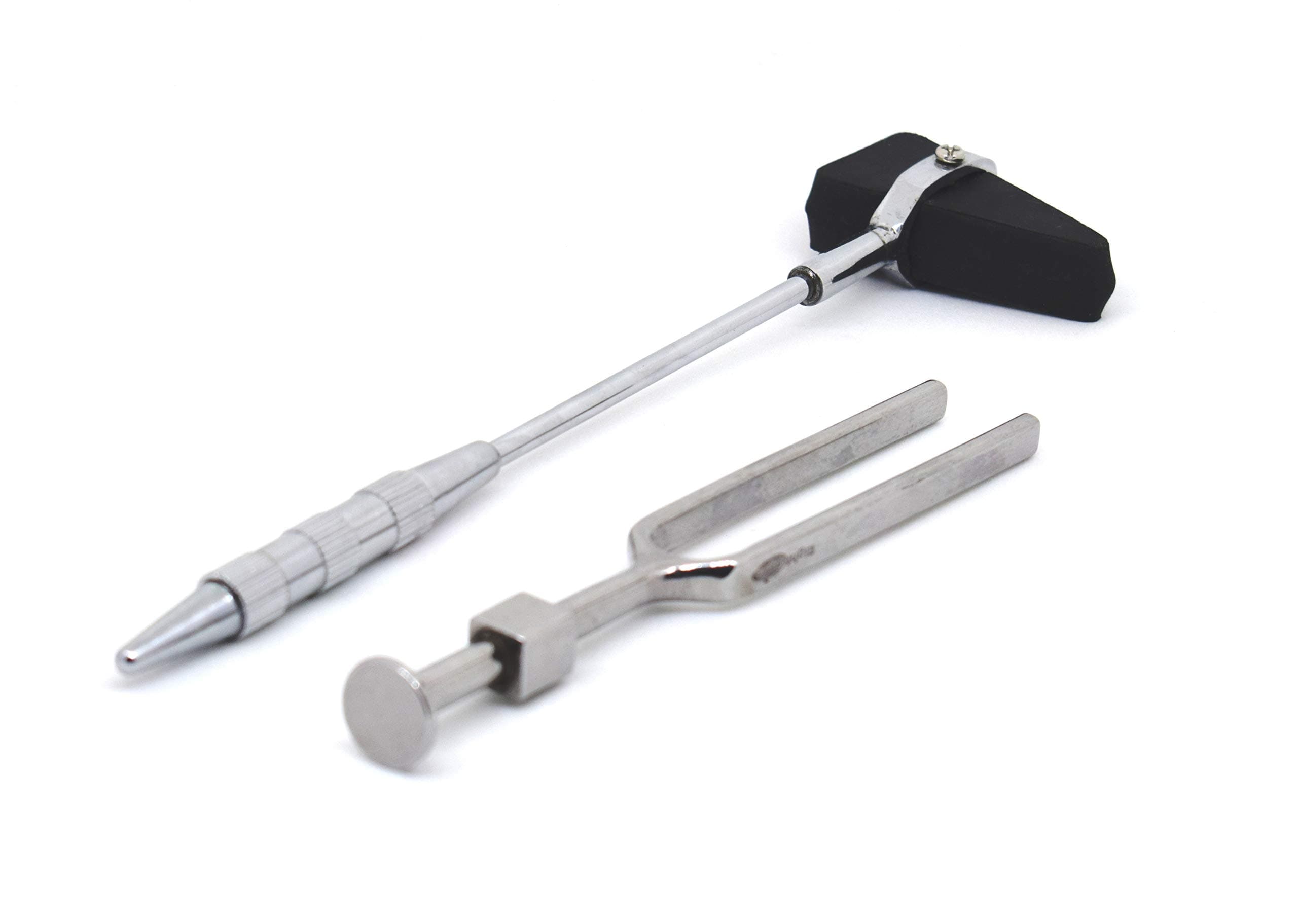 Rightcare Stainless Steel Tuning Fork (512Hz) and Percussion Knee Triangular Hammer -Taylor Model