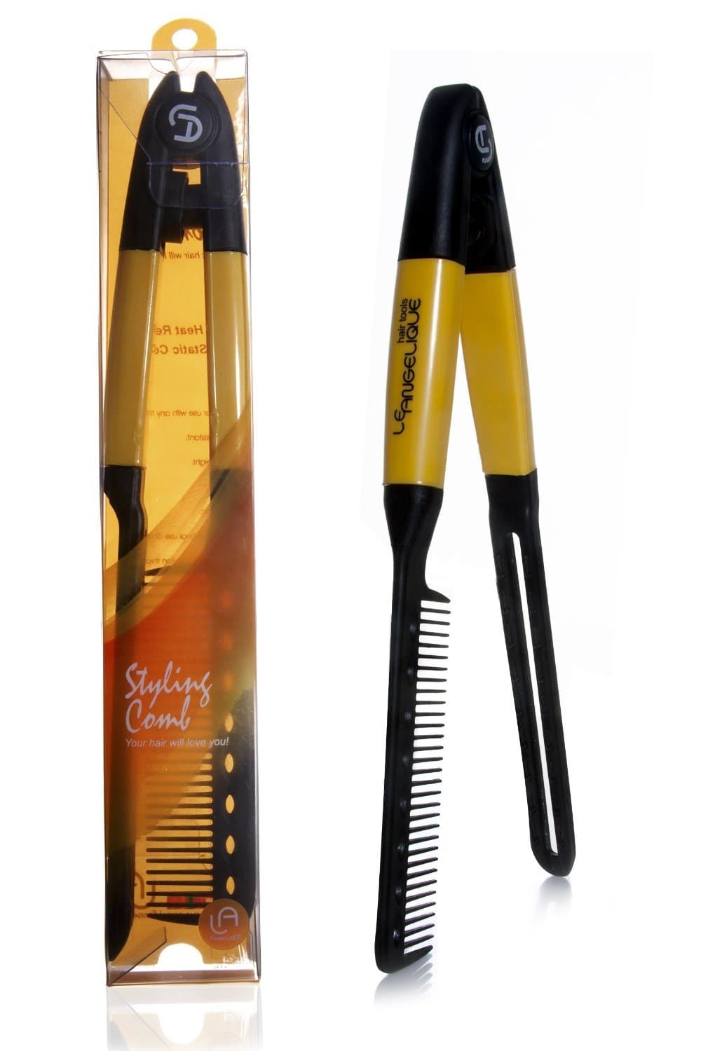 Le Angelique Styling Comb - Yellow/Black