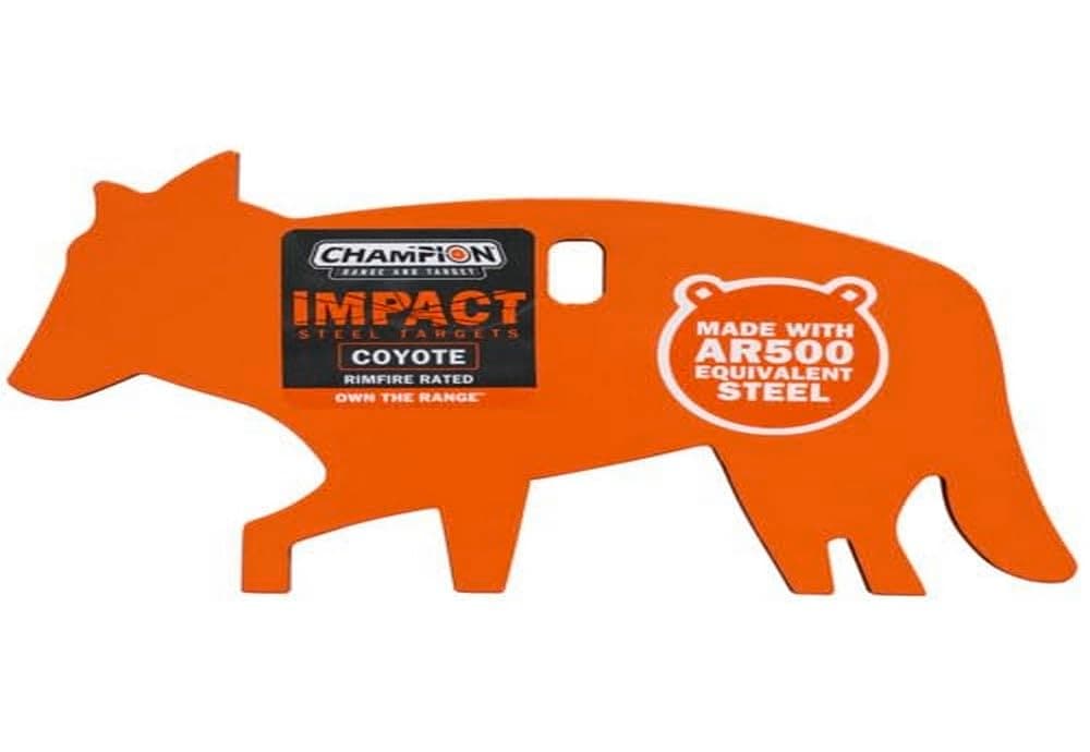Champion Range and Target Impact Steel Coyote Target for Range and Practice Shooting Made for LR22