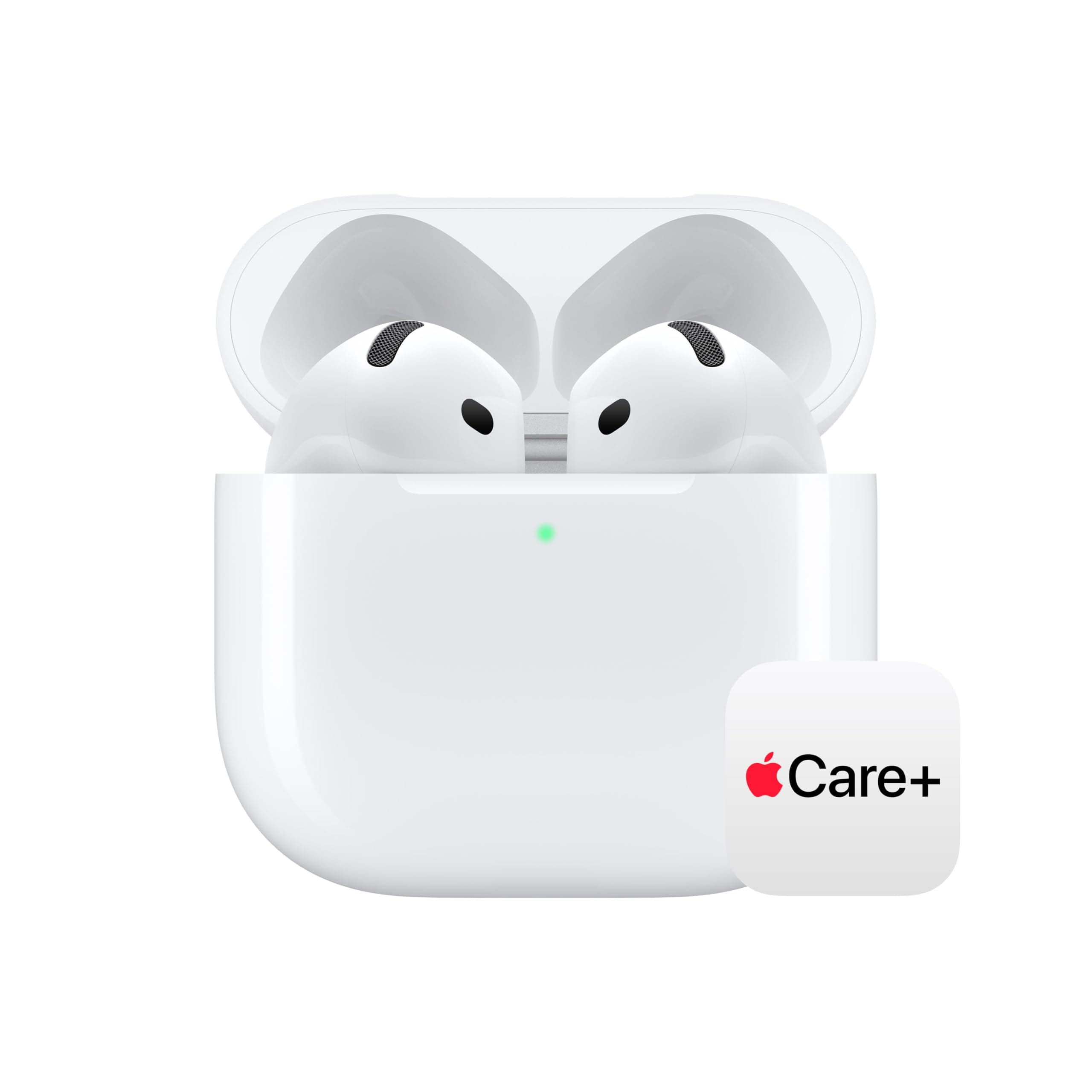 AirPods 4 Wireless Earbuds, Bluetooth Headphones, Personalized Spatial Audio, Sweat and Water Resistant, USB-C Charging Case, H2 Chip, Up to 30 Hours of Battery Life with AppleCare+ (2 Years)