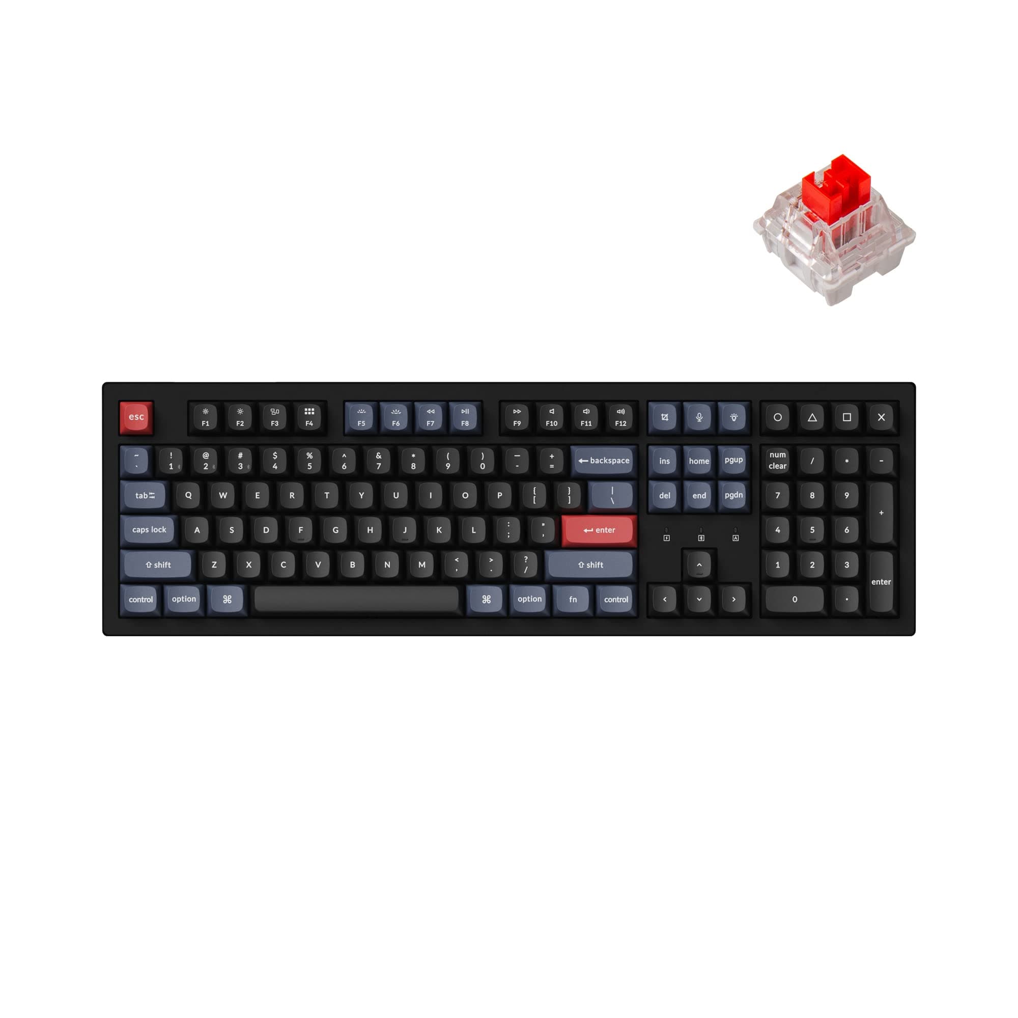 K10 Pro Wireless Custom Mechanical Keyboard, Full-Size QMK/VIA Programmable Bluetooth/Wired RGB Backlight with Hot-swappable Keychron K Pro Red Switch Compatible with Mac Windows Linux