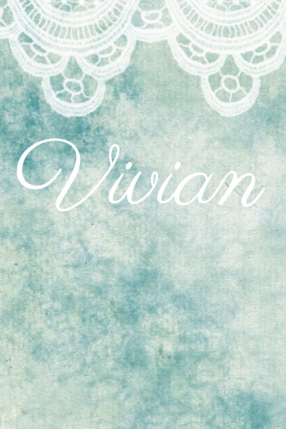 Lace Vivian in Green: A Blank Personalized Lined Notebook