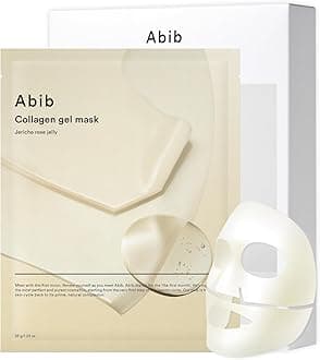 Collagen Gel Mask Jericho Rose Jelly 10 Sheets I Vegan Collagen, Cooling Nourishing Hyaluronic Acid Hydrogel Facial Mask