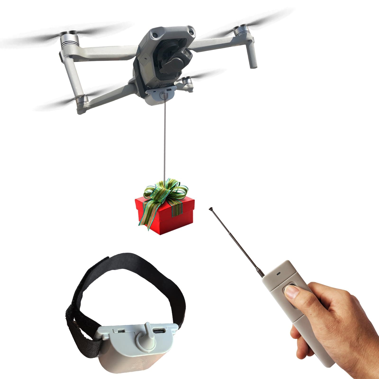 Universally Drone Airdrop System Release Device Payload Delivery Transport Drop, for DJI Mini5 Pro/Mini4/Mini3/Mini2/Air3/Air2/Air2S/Mavic4/Mavic3/ Mavic Series Drone Accessories (Airdropper