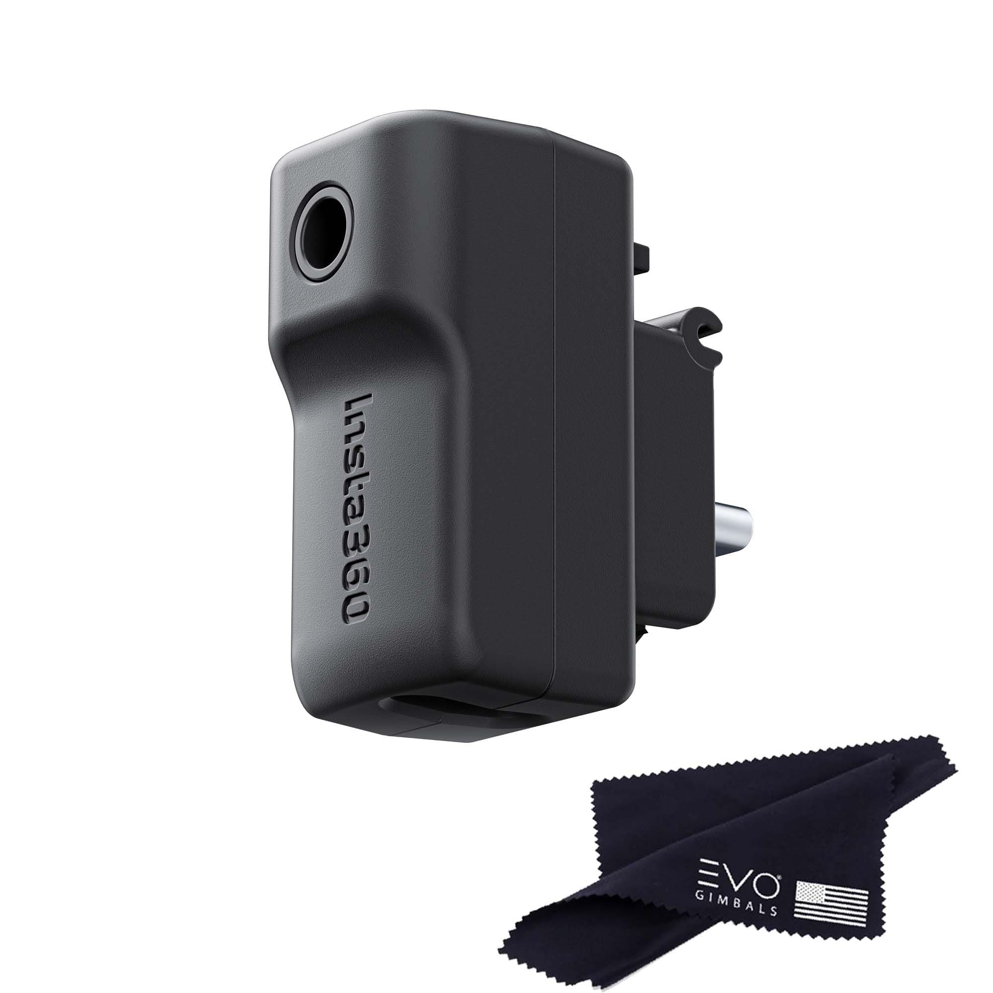 Insta360 X4 Mic Adapter, External Microphone Adapter X4 Camera,Type-C and 3.5mm Audio Ports Support Charging While Recording