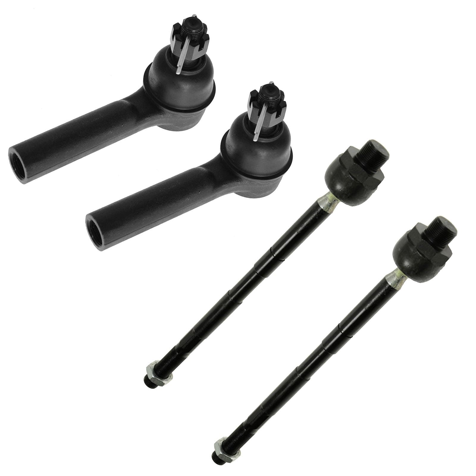 TRQ Inner and Outer Driver and Passenger Side Tie Rod Set 4 Piece Compatible with 03-10 Dodge Ram 2500 Ram 3500 Rear Wheel Drive 06-08 Dodge Ram 1500 Crew Cab Rear Wheel Drive 8 Lug Wheels