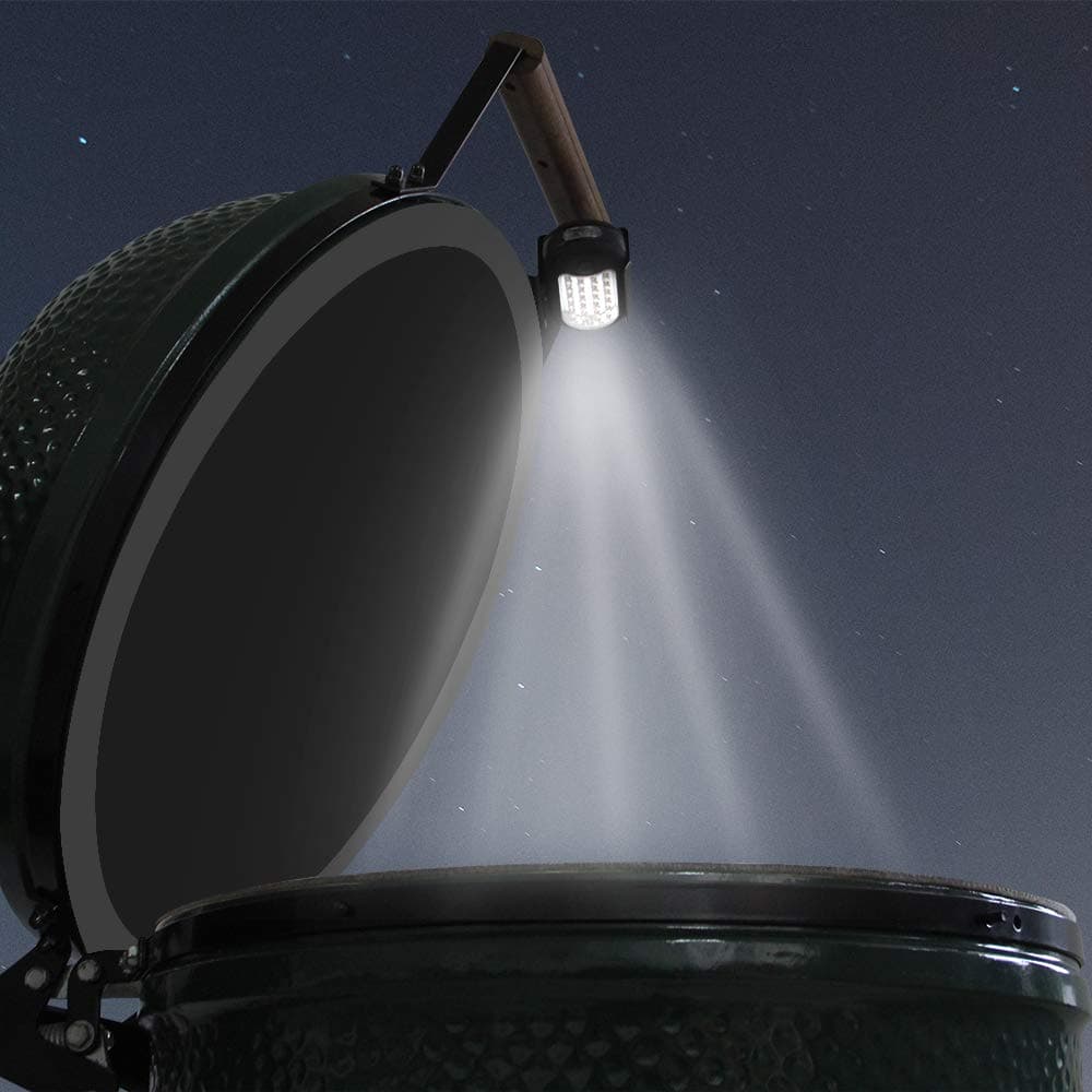 Big Green Egg LED Grill Light - 24 Ultra-Bright LED Barbecue Lamp for Big Green Egg Models (9" Handle) - Battery Powered