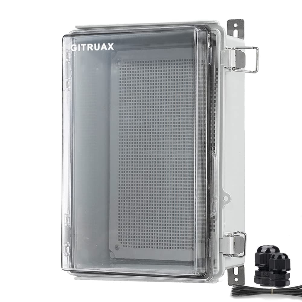 Waterproof Electrical Enclosure Box ip67 Outdoor Junction Box Plastic ABS and Project Box (Clear Cover,11.8"×7.9"×5.1")