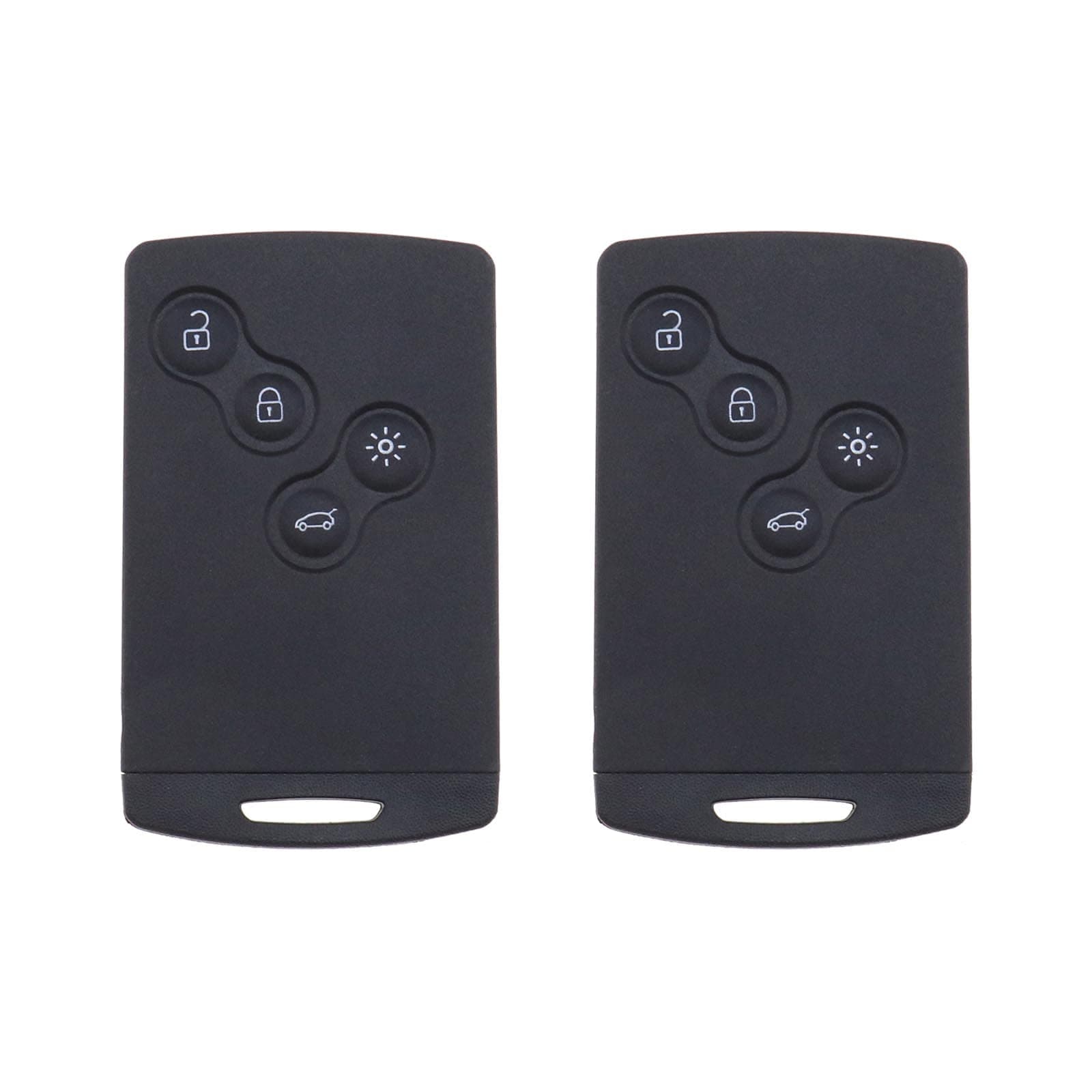- 2X 4 Button Car Key Fob Case Replacement Housing Shell with Keys Smart Remote Fob Case Shell Compatible with Renault Laguna Megane Scenic CLIO Captur Koleos 2009-2016