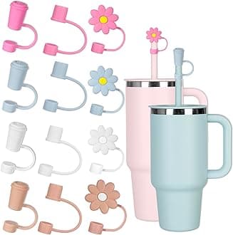 Straw Cover Cap for Hydro flask tumblers - Dust Proof 10mm Silicone Stoppers compatible with Hydroflask Press-in Straw Lid