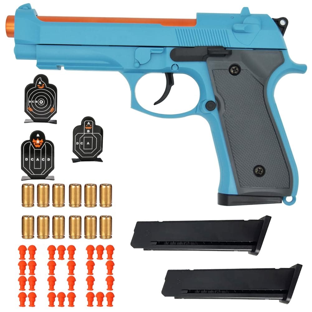Dreamplay Shell Ejecting Toy Gun, Beretta Model 92 Automatic Pull Back Action...