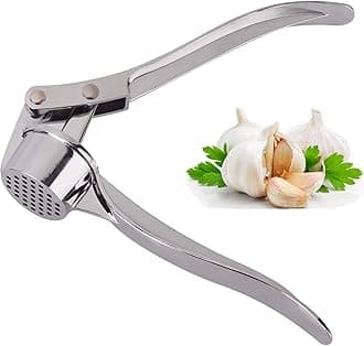 Professional Kitchen Garlic Press/Mincer/Crusher UK, Peeler Squeezer Heavy Duty Garlic Presser,User-Friendly Chopper, Easy to Clean and Durable