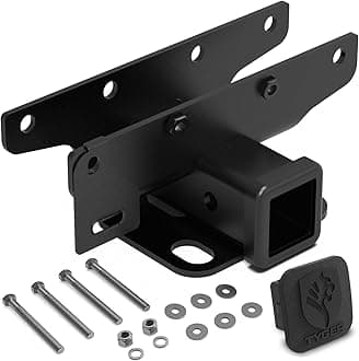 Tyger Auto TG-HC2J003B Hitch & Cover Kit Compatible with 2018-2021 Jeep Wrangler JL/JLU 2 Door & 4 Door (Excl 2018 JK Models) Factory Style 2 inch Rear Receiver Hitch Tow Towing Trailer Hitch